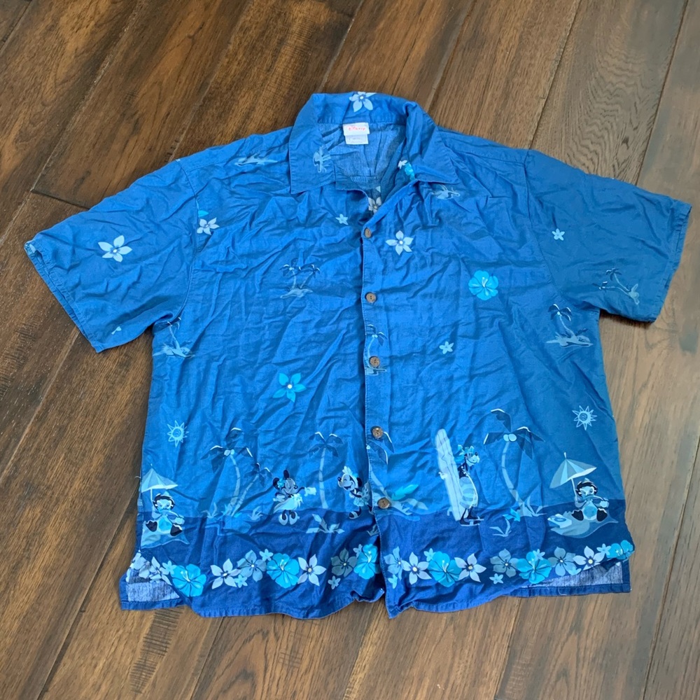 Mens Disney Character Floral Print Shirt